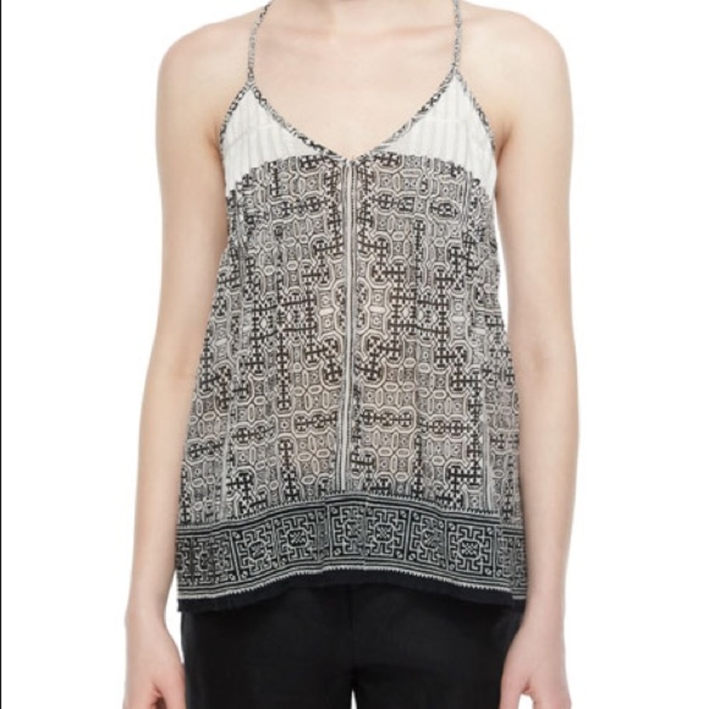 Joie embroidered racer back tank XS EUC